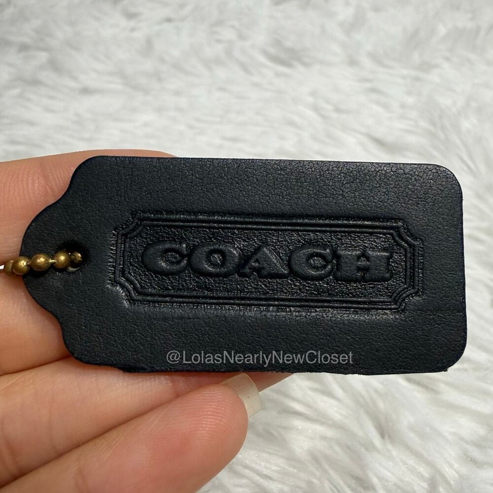 2" Vintage COACH Faded Navy Fob Bag Charm Hang tag Hangtag